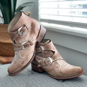 Freebird Saga Ankle Booties | Tan Leather | Size 8